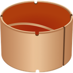 GGB DP4-B Bush with Grooves and Notches